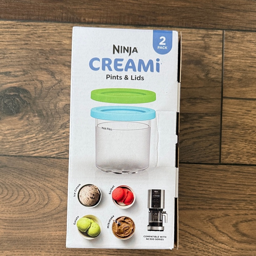 Ninja Creami Pints & Lids - Green and Blue New 2pack